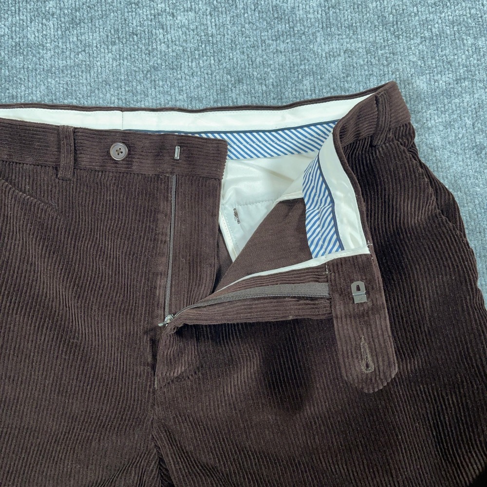 Lauren Ralph Lauren Pants Mens 38x32 Brown Corduroy Flat Front Pocket #AB452 - Picture 6 of 9